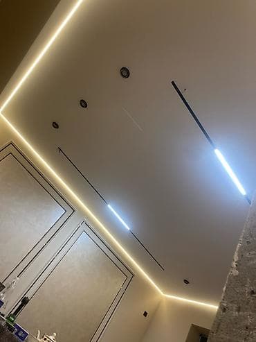 плинтус потолочный: Натяжной потолок Матовое — 10