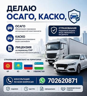Страхование: Услуги автострахования и лицензирования. - ОСАГО — обязательное — 1