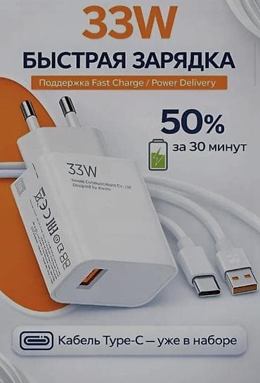 ⚡️ Быстрые зарядные устройства Xiaomi (33W / 67W / 120W) + кабель