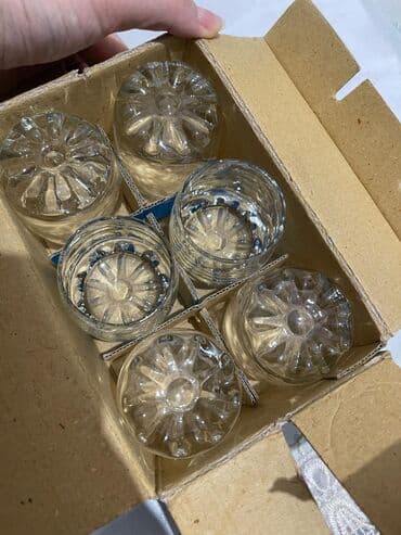 чай ичкен столдор: Набор стеклянных рюмок/стаканов для напитков - Комплектация: 6 штук в — 1