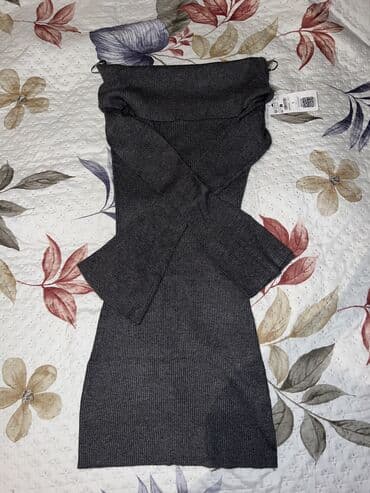 вечернее платье комбинированное: Повседневное платье, США, Осень-весна, Короткая модель, Трикотаж, Лапша, S — 2