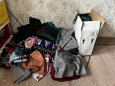 Лот тканей и отрезов для рукоделия и шитья цена за все 1500 -
