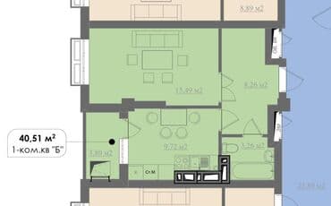 дом петрофка: 1 комната, 41 м², Элитка, 9 этаж, Евроремонт — 10