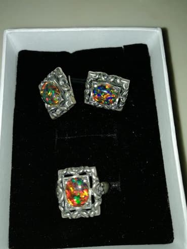 набор пандора: Набор с опалом. Авторская работа, Россия. Серебро. Удивительно — 1