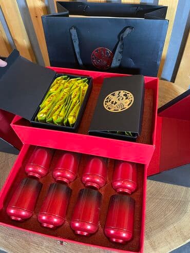 чайный набор подарочный: Шикарный набор Китайского чая • Подарочная коробка • 8 банок крупно — 7