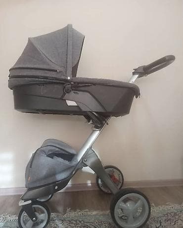 Коляска, Stokke, цвет - Серебристый, Б/у, Самовывоз