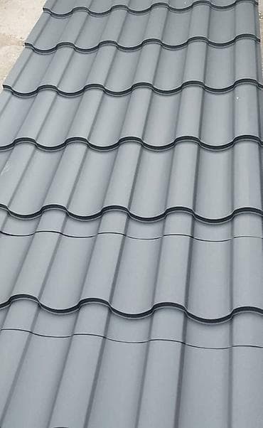 Металлочерепица: Металлочерепица (профиль «волна»), серый матовый - Материал — 2