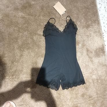 Аксессуарлар: Женский бесшовный комбинезон-грация с кружевной отделкой. - Тип — 2