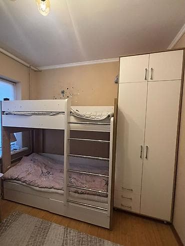 детские двухъярусные кровати: Детская гарнитура, Для девочки, Для мальчика, ДСП, цвет - Белый — 1