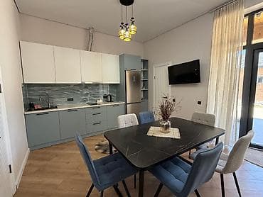 5000 сом кино: Обеденная группа: стол + 6 стульев - Стол прямоугольный, современный — 1