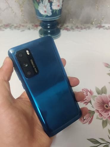 микрафон для студии: Huawei P40 4G, Б/у, 128 ГБ, цвет - Синий, 1 SIM — 1