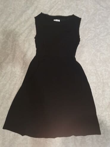 маленькое черное платье для полных: Повседневное платье, Турция, Лето, Короткая модель, Вискоза, Футляр, S — 3