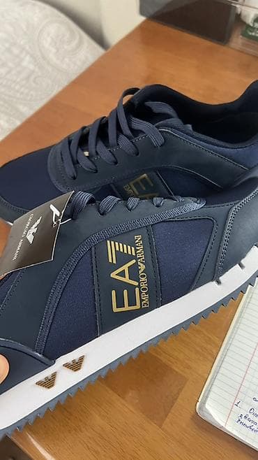 обувь красовки: Мужские кроссовки, 41.5, 42, Emporio Armani, Новый, цвет - Синий — 2