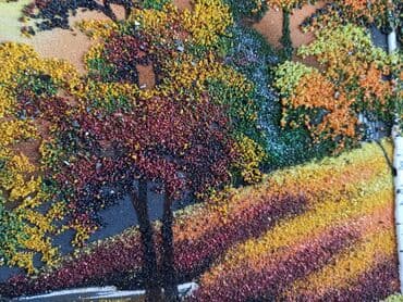 эрмитаж картины: Картина, пейзаж Осеньвыполнена из натуральных уральских камней — 5