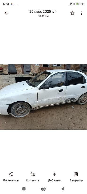 Унаа: Daewoo Lanos: 2026 г., Кол менен иштөөчү, Бензин, Седан — 7
