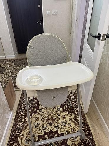 зеркало с комодом: Стульчик для кормления, Другой бренд, Металл, Другой вид, цвет - Серый — 3