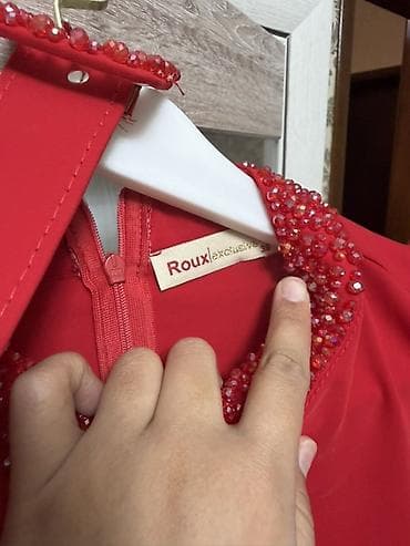 красное вечернее платье: Элегантное длинное красное платье Roux Exclusive Турция 🇹🇷 - Фасон — 4