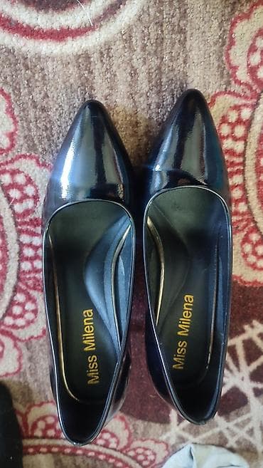 вечерние замшевые туфли: Туфли-лодочки Miss Milena - Цвет: черный, глянцевый (лаковый эффект) — 3