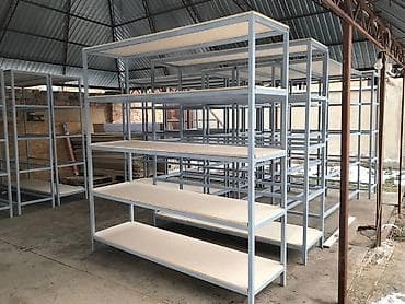 Этажерки для кухни: Продается стеллаж из профильной трубы размеры высота 1900мм Длина — 5