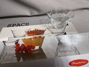 набор шампур: Набор маленьких стеклянных салатников Pasabahce Space. Бренд — 4