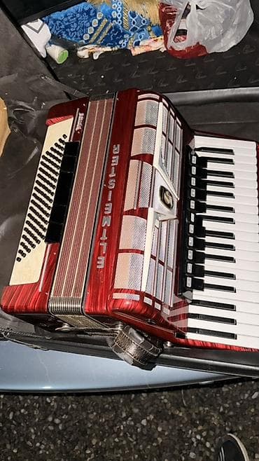 yamaha fs100c: Аккордеон Elmeister, классический красный перламутровый корпус — 1