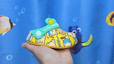 детский чыптама: Детские сабо (кроксы) для малышей - Яркий жёлтый дизайн с мультяшными — 1