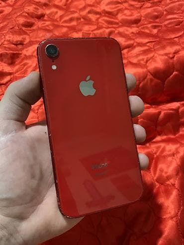 IPhone Xr, Б/у, 64 ГБ, Красный, Защитное стекло, 77 %