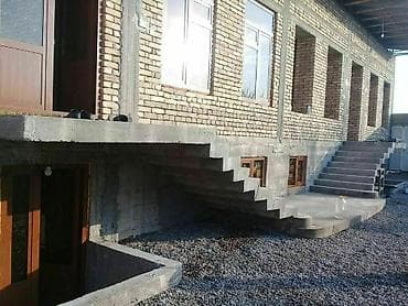 эшик заказ: Бетон тепкичи Жеке менчик үй үчүн, Тепкичтин формасы: Бургуланма — 2