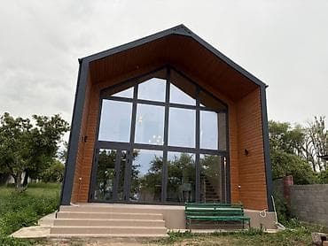 катедж радуга: Современный дом с двусветной гостиной и панорамным остеклением - — 5