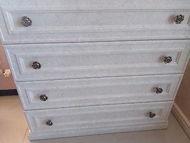 casa bella: Спальный гарнитур, Б/у, Двуспальная кровать, Шкаф, Комод, Италия, Дерево, Самовывоз, цвет - Бежевый — 9