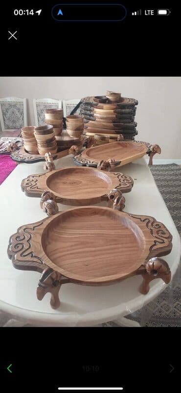 Посуда из дерева для кафе ресторанов. Отличный подарок. Этно посуда