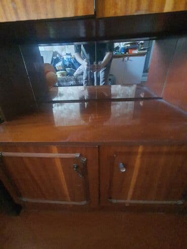 Гарнитур для зала, Шкаф, Дерево, цвет - Коричневый