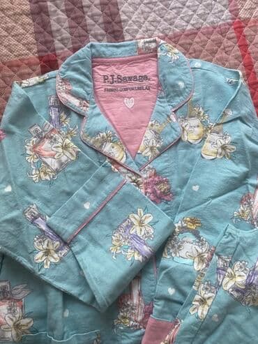 белая ночная сорочка: Женские пижамы комплектом (рубашка на пуговицах + брюки) P.J. Savage / — 2