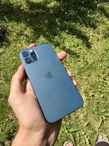 часы с пульсометром: IPhone 12 Pro, Б/у, 512 ГБ, Pacific Blue, Чехол, 74 % — 1