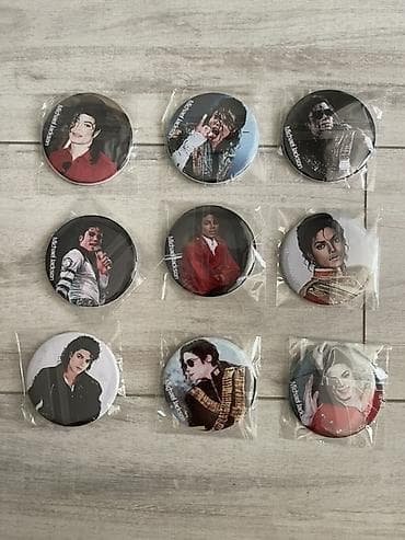 michael: Брелоки и значки с Майклом Джексоном Брелоки 320 сом Железные значки — 4