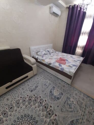 долгосрочная аренда квартира бишкек филармония: 1 комната, Душевая кабина, Постельное белье, Кондиционер — 1