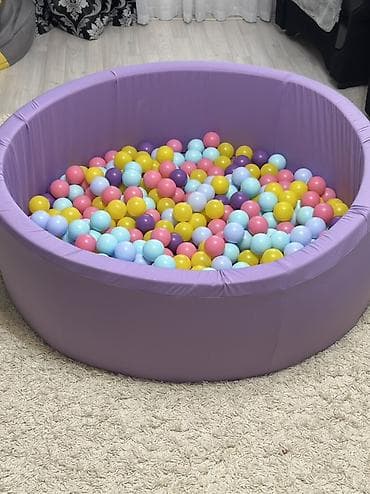 сквиш лапка купить: Сухой бассейн с шариками, круглый - Цвет чаши: лавандовый (сиреневый) — 1