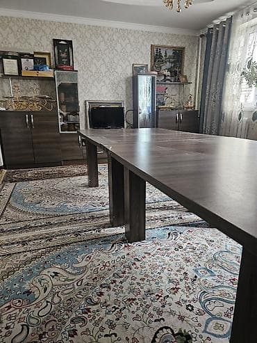 Эмерек гарнитурлары: Стол 120*150 высота 76 150*150 высота 76 кошулуп турат Стенка 388*173 — 4