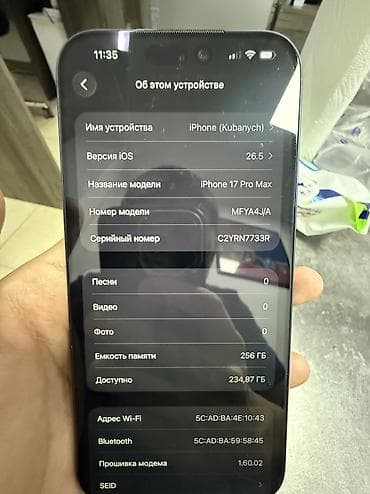 google pixe: IPhone 17 Pro Max, Б/у, 256 ГБ, 100 % — 1