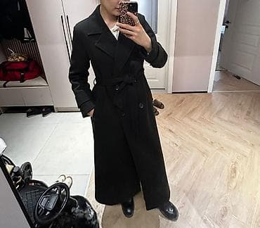 Пальто, Классика, Осень-весна, Длинная модель, Двубортная модель, S, M