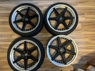 меняю на 14: Колеса в сборе R 20, Лето, Комплект, Легковые, Литые, отверстий - 5 — 2