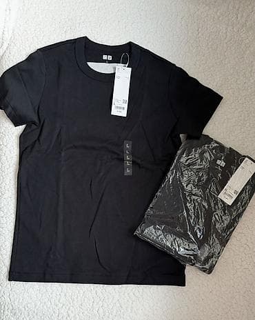 Личные вещи: Футболка Uniqlo, женская, базовая Новая, Япония размер ХЛ на размер — 2