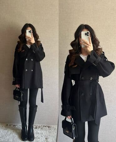 плащи от дождя: Плащ, Тренчкот, Двубортная модель, L — 1