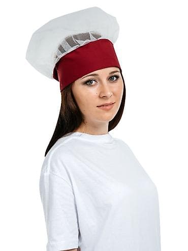 униформа: Кокошник-поварской колпак с бордовым околышем. - Модель: классический — 1