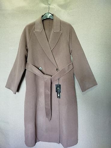 чёрное женское пальто: Женское пальто прямого кроя. - Материал: плотная шерстяная ткань — 9