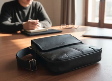 фирменные часы: Барсетка, Материал: Экокожа, Застежка на магните, Новый — 1