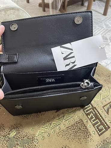 Сумка-кроссбоди ZARA, компактная - Цвет: чёрный, матовая фактура. - — 2