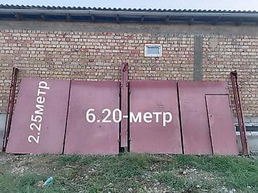 откатный ворота: Металлические гаражные ворота с калиткой. - Материал: сталь, створки — 1