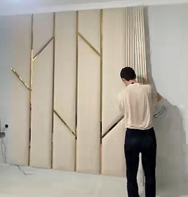 Уктоочу бөлмө гарнитурлары: Уктоочу бөлмө гарнитуру, Эки кишилик керебет, түсү - Саргыч боз — 7