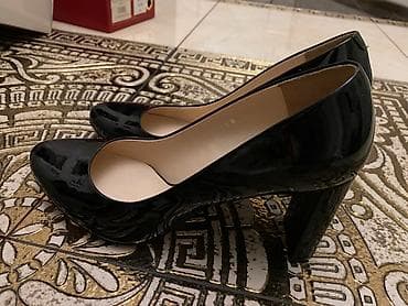 туфли лакированные: Туфли, 38, Basconi, Б/у, цвет - Черный, Самовывоз — 1